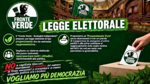 Fronte Verde boccia la legge elettorale del Governo Meloni. Galizia: «Serve un proporzionale puro, basta barriere alla partecipazione. Vogliamo più democrazia»